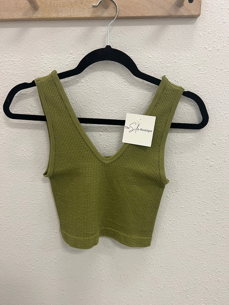 Together Olive Green Bralette Top-Bralettes-by together-The Silo Boutique, Women's Fashion Boutique Located in Warren and Grand Forks North Dakota