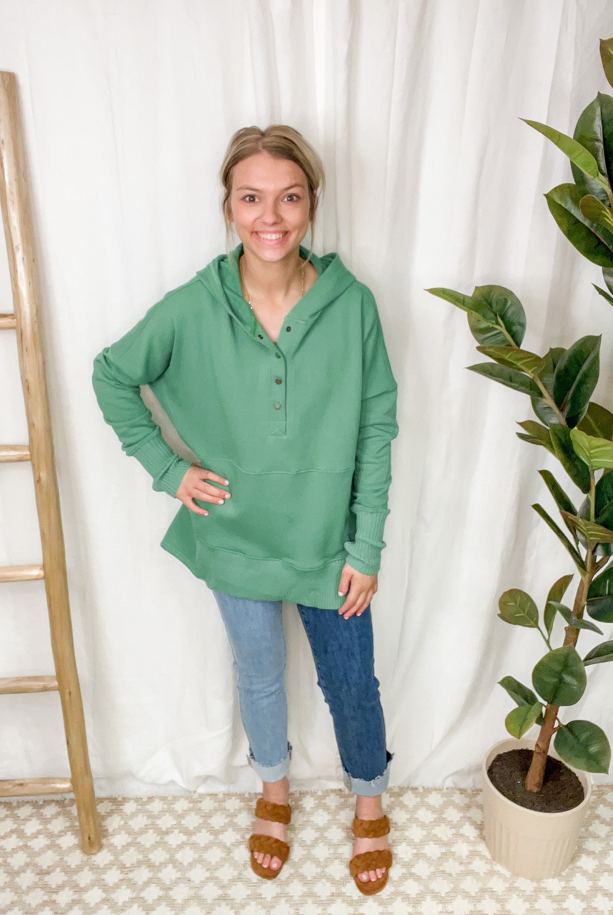 Cozy and Bright Snap Pullover-Sweatshirts-bucketlist-The Silo Boutique, Women's Fashion Boutique Located in Warren and Grand Forks North Dakota