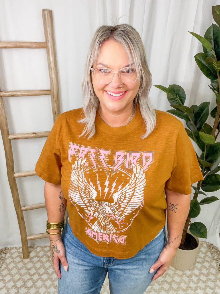 Fly Free Copper Tee-Graphic Tees-zutter-The Silo Boutique, Women's Fashion Boutique Located in Warren and Grand Forks North Dakota