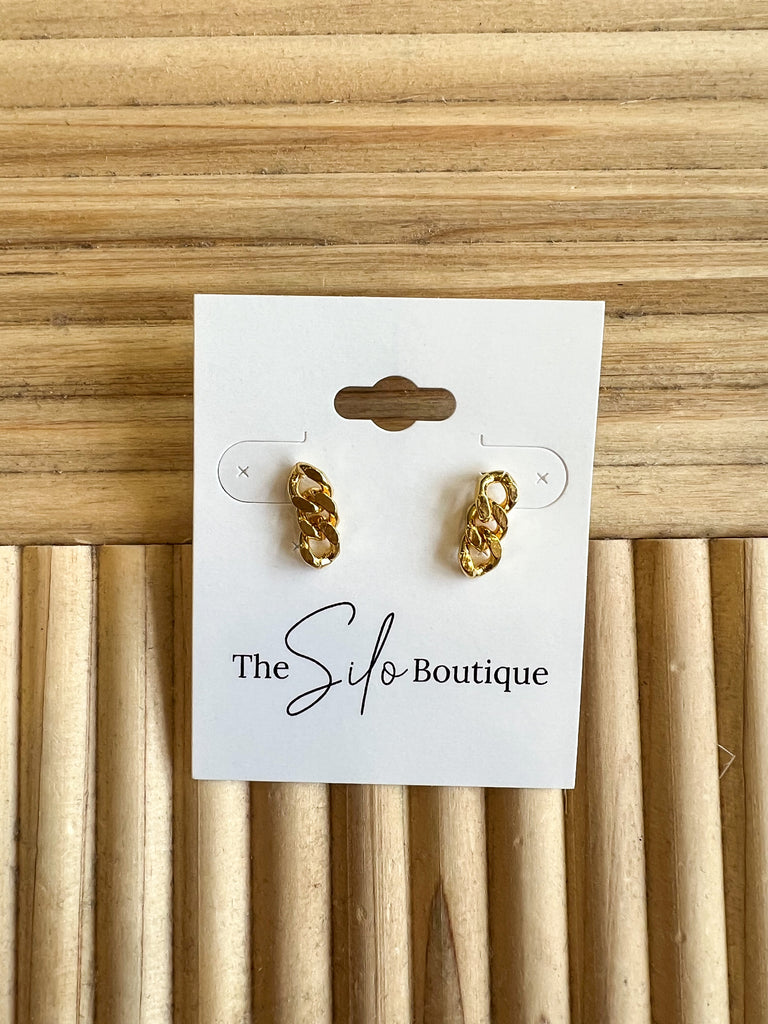 Link Chain Mini Earrings-Earrings-Fame-The Silo Boutique, Women's Fashion Boutique Located in Warren and Grand Forks North Dakota