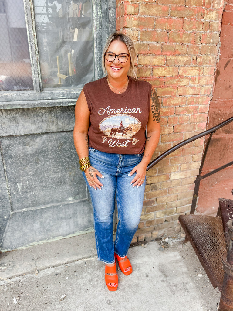 Girl Dangerous American West Tank-Graphic Tees-girl dangerous-The Silo Boutique, Women's Fashion Boutique Located in Warren and Grand Forks North Dakota