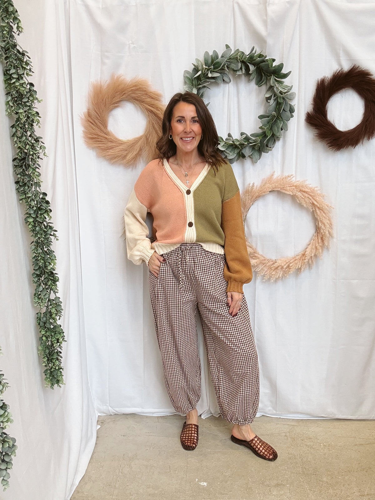 Olive Multi Colorblock Cardigan-Cardigans-listicle-The Silo Boutique, Women's Fashion Boutique Located in Warren and Grand Forks North Dakota