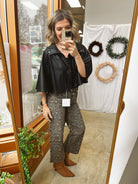Staza Leather Poncho-Black-Coats & Jackets-whiteroom-The Silo Boutique, Women's Fashion Boutique Located in Warren and Grand Forks North Dakota