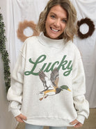 Bucketlist Duck Reversible Sweatshirt-Ash-sweashirts-bucketlist-The Silo Boutique, Women's Fashion Boutique Located in Warren and Grand Forks North Dakota
