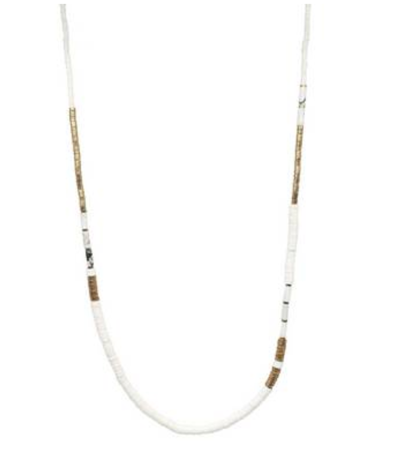 Meghan Browne White Femi Necklace-Jewelry-Meghan Browne-The Silo Boutique, Women's Fashion Boutique Located in Warren and Grand Forks North Dakota
