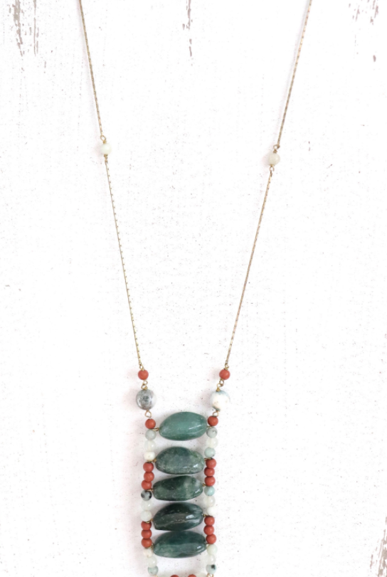 Feeling Green Necklace-Necklaces-panache-The Silo Boutique, Women's Fashion Boutique Located in Warren and Grand Forks North Dakota
