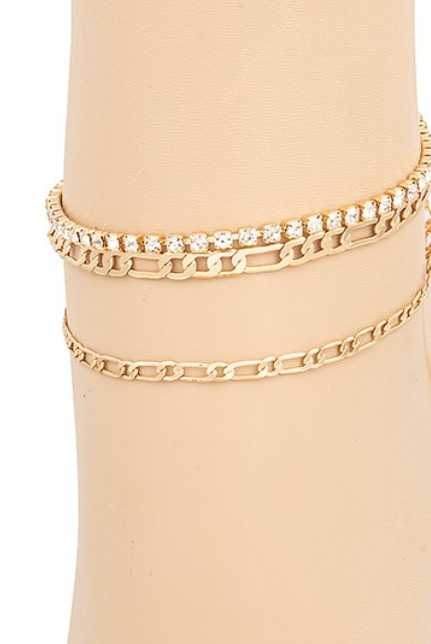 Gold Chain Anklet-Ankle Bracelets-Fame-The Silo Boutique, Women's Fashion Boutique Located in Warren and Grand Forks North Dakota
