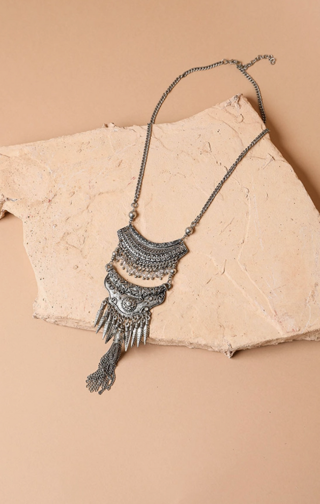 Leto Low Cut Flowing Necklace-Necklaces-Leto-The Silo Boutique, Women's Fashion Boutique Located in Warren and Grand Forks North Dakota