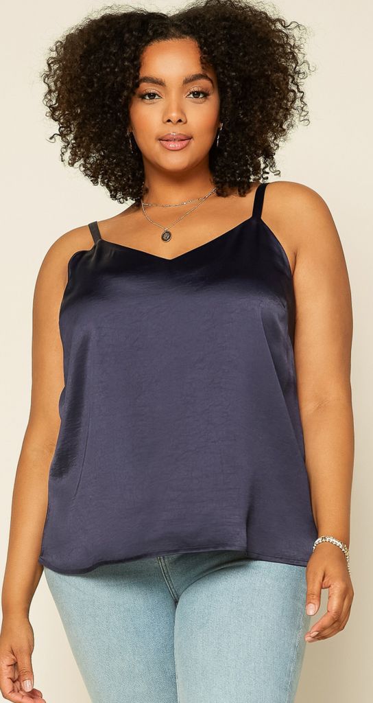 Skies Navy Cami-Cami-skies are blue-The Silo Boutique, Women's Fashion Boutique Located in Warren and Grand Forks North Dakota