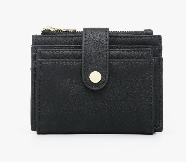 Jen and Co Black Odelia Card Wallet-Wallets-Jen and Co-The Silo Boutique, Women's Fashion Boutique Located in Warren and Grand Forks North Dakota