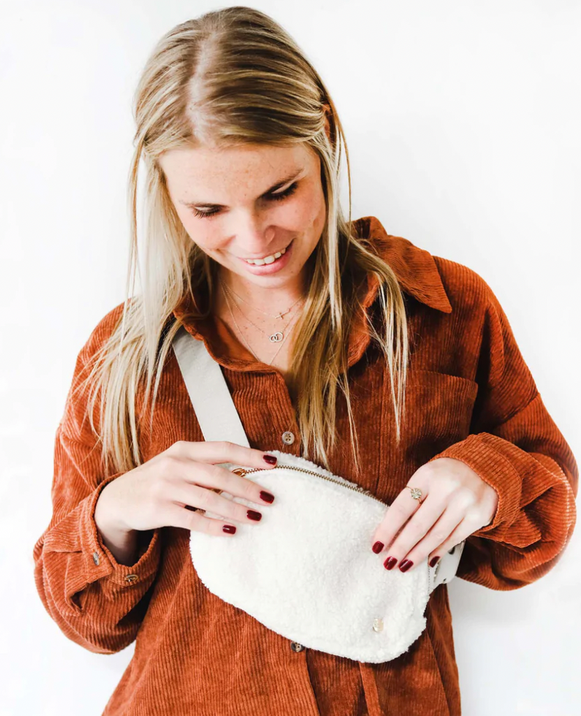 All You Need Belt Bag + Wallet - Sherpa-Belt Bags-darling-The Silo Boutique, Women's Fashion Boutique Located in Warren and Grand Forks North Dakota