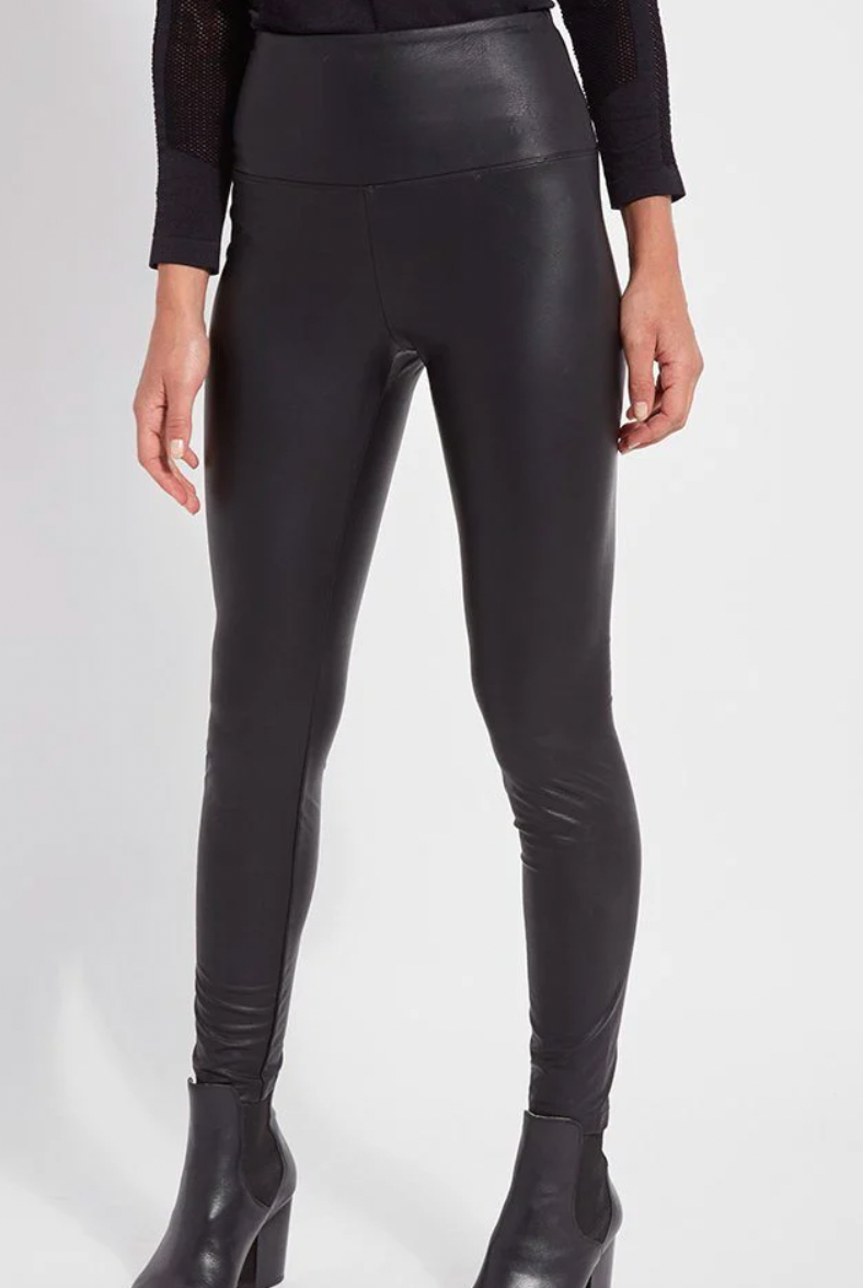 Lysse Textured Leather Leggings Kohl Black-Leggings-Lysee-The Silo Boutique, Women's Fashion Boutique Located in Warren and Grand Forks North Dakota