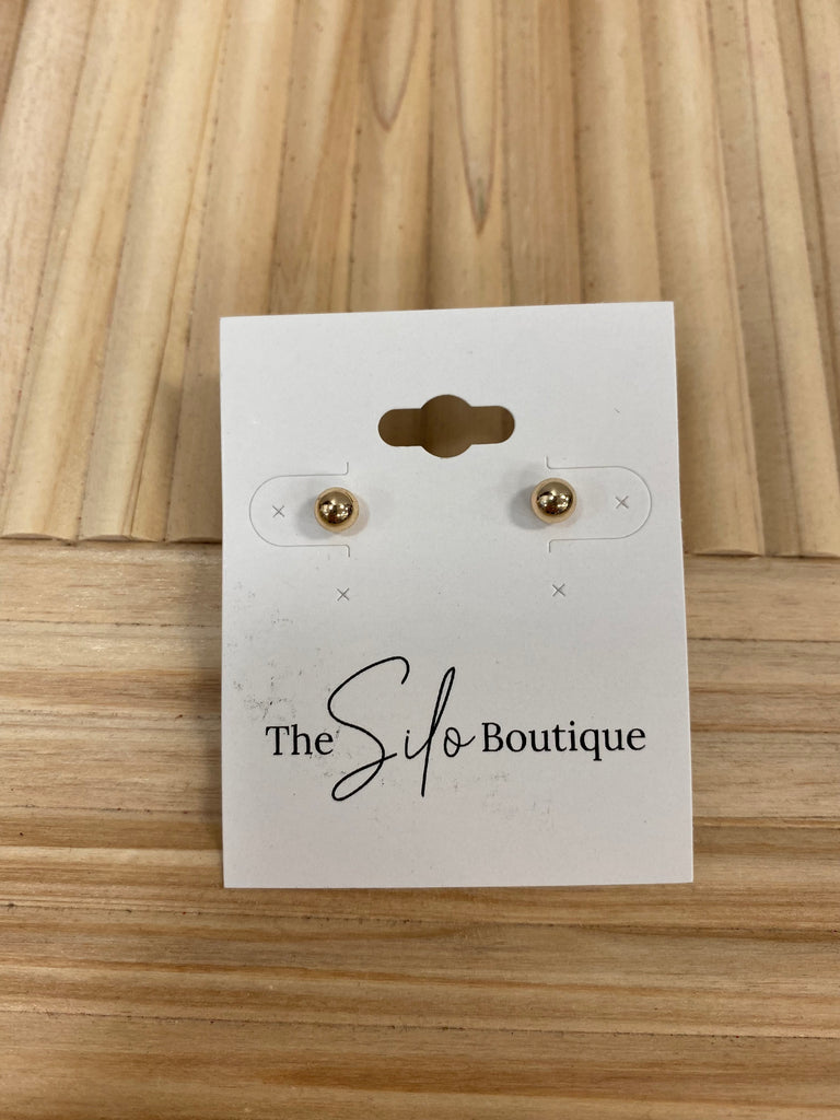 Gold Ball Stud Earring-earrings-The Silo Boutique-The Silo Boutique, Women's Fashion Boutique Located in Warren and Grand Forks North Dakota
