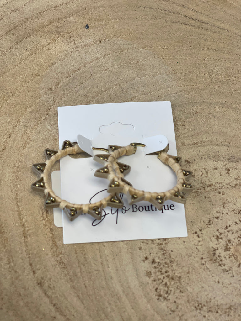 Panache Sun Hoop-Earrings-panache-The Silo Boutique, Women's Fashion Boutique Located in Warren and Grand Forks North Dakota