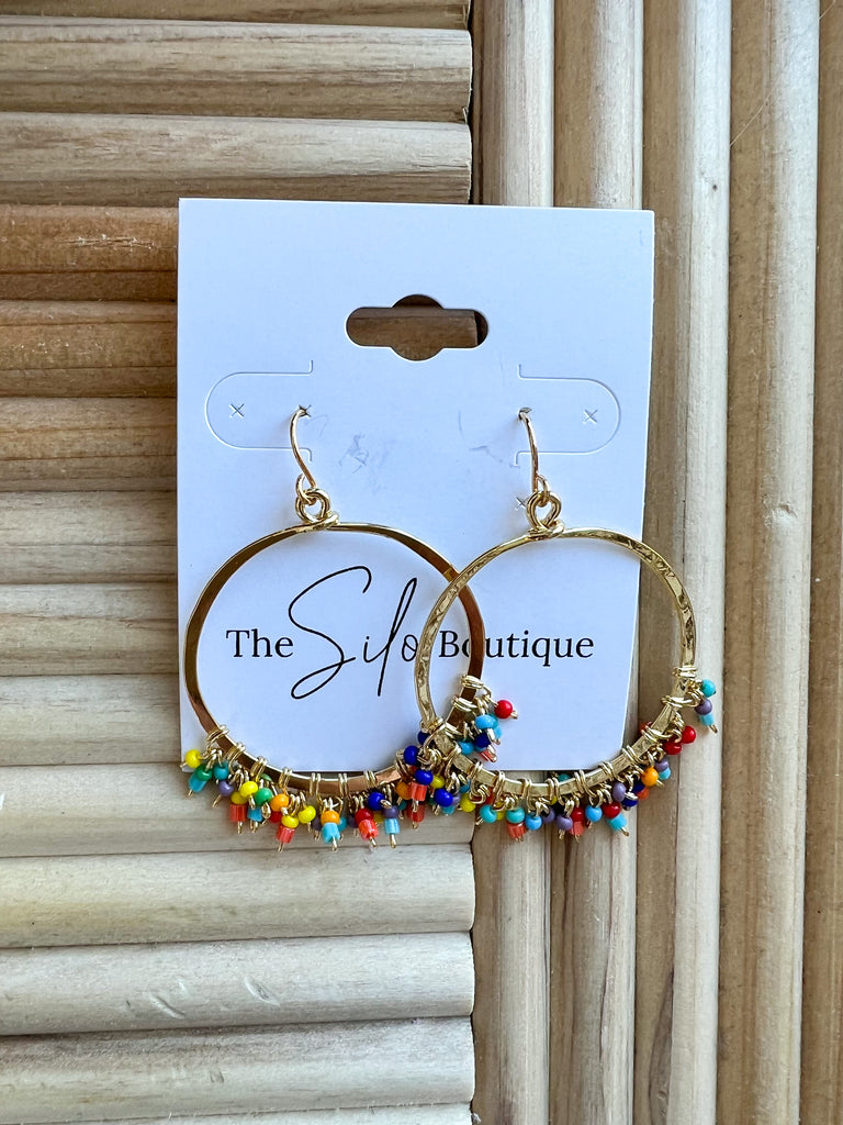 Fame Brazil Bead Earrings-Earrings-Fame-The Silo Boutique, Women's Fashion Boutique Located in Warren and Grand Forks North Dakota