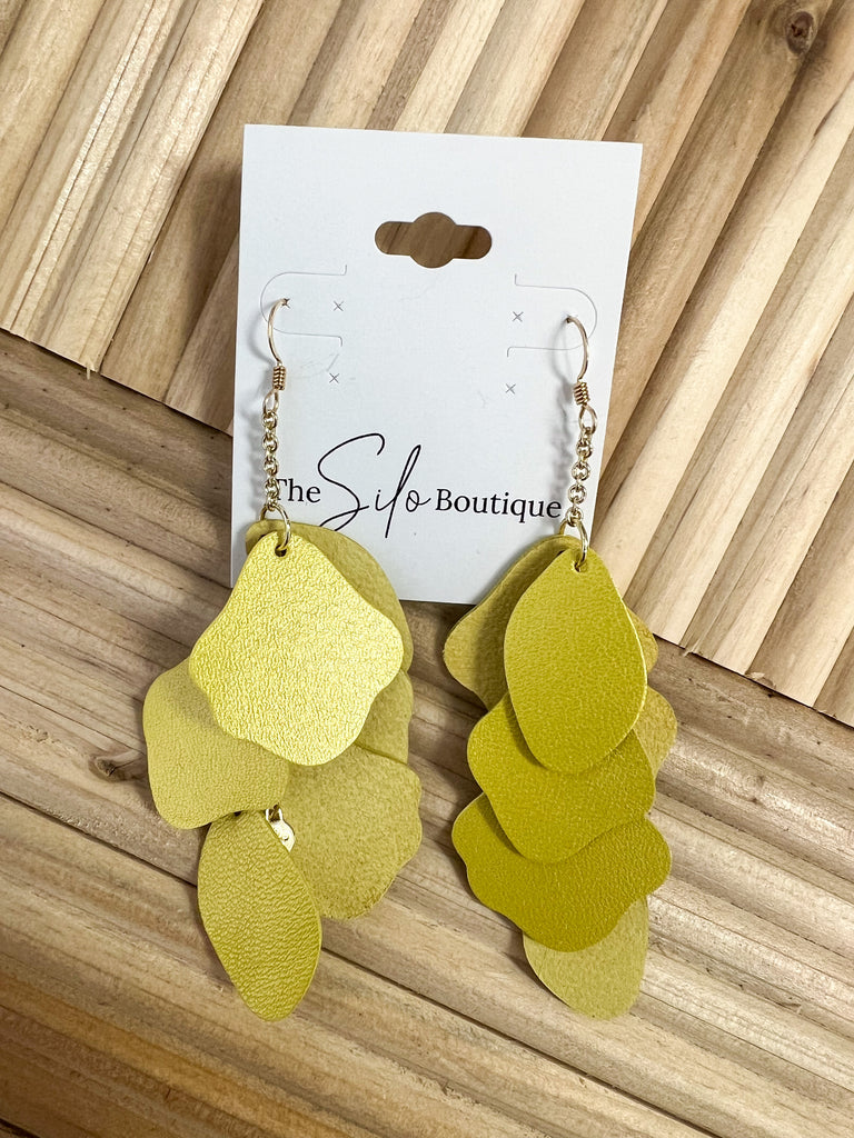 Nickel and Suede Lemon Drop Earrings-Earrings-nickel and Suede-The Silo Boutique, Women's Fashion Boutique Located in Warren and Grand Forks North Dakota