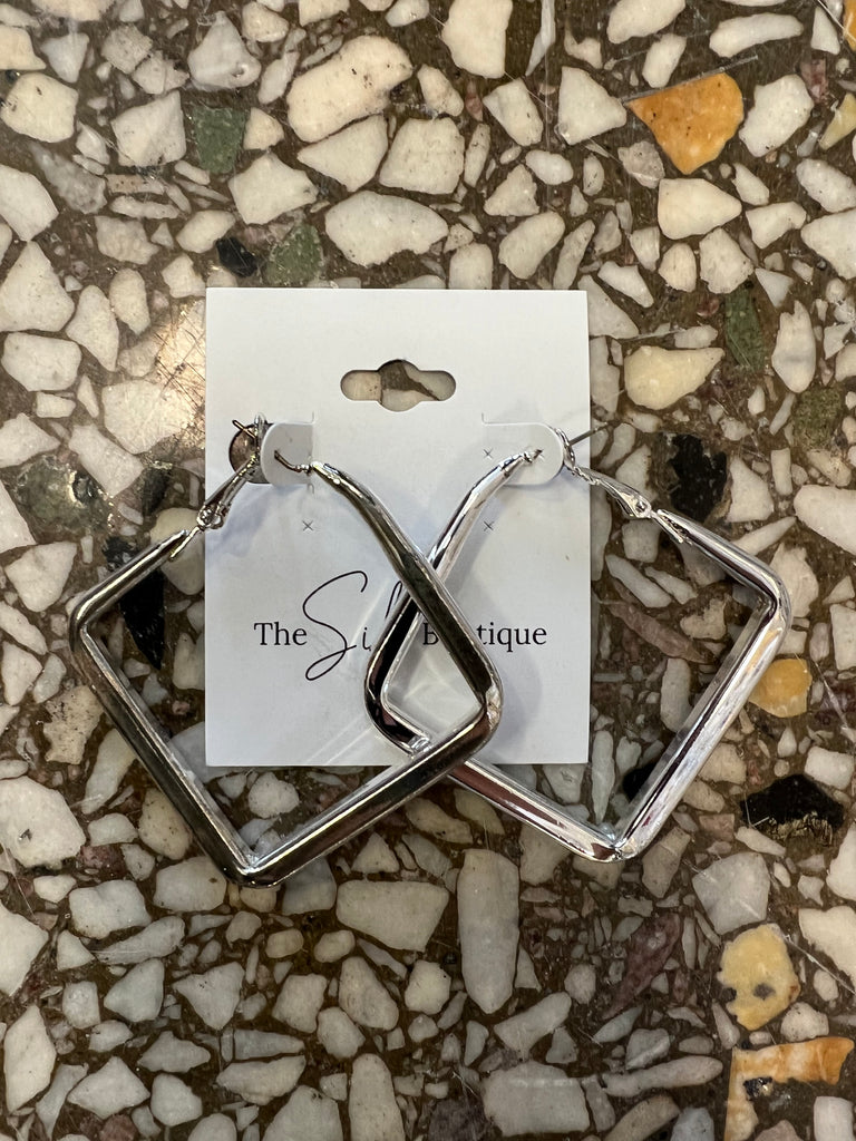 Suare Hoop Earrings-Earrings-wall to wall-The Silo Boutique, Women's Fashion Boutique Located in Warren and Grand Forks North Dakota