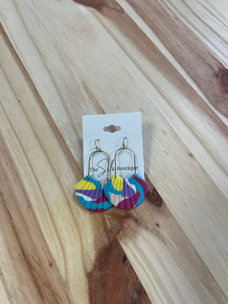 Be Bright Clay Earrings-Earrings-so hot-The Silo Boutique, Women's Fashion Boutique Located in Warren and Grand Forks North Dakota