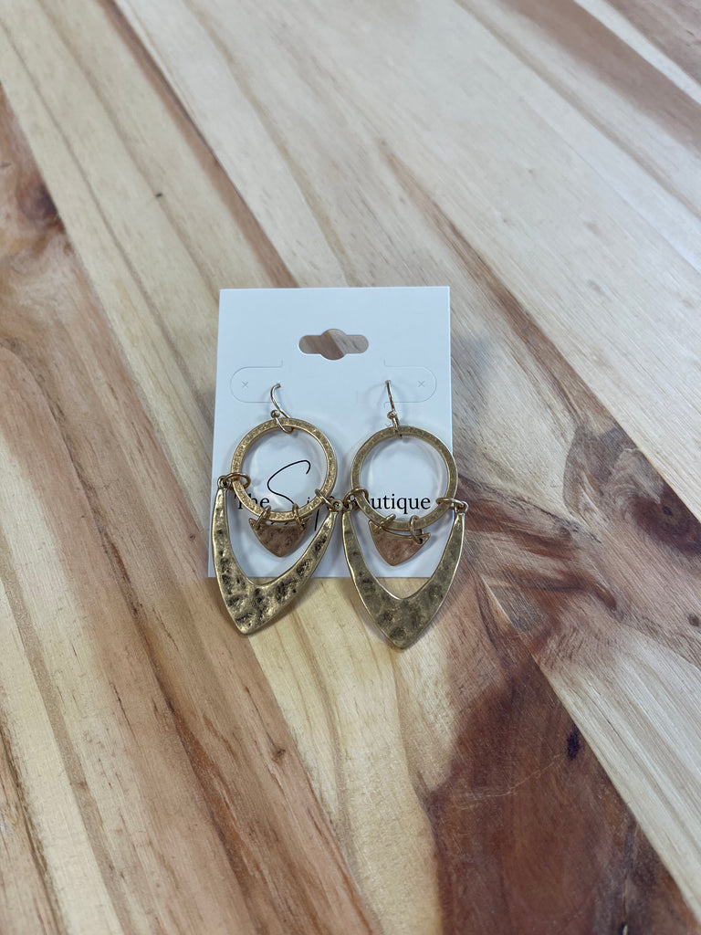 Worn Geo Earrings-Earrings-so hot-The Silo Boutique, Women's Fashion Boutique Located in Warren and Grand Forks North Dakota