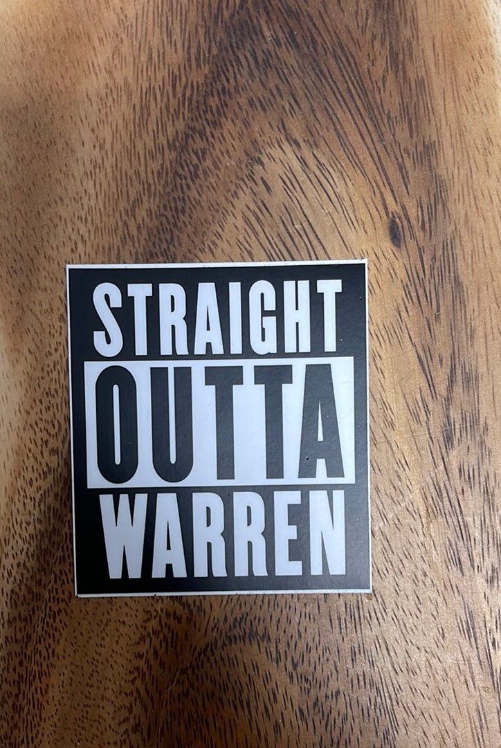 Straight Outta Warren Sticker-Stickers-nice enough-The Silo Boutique, Women's Fashion Boutique Located in Warren and Grand Forks North Dakota