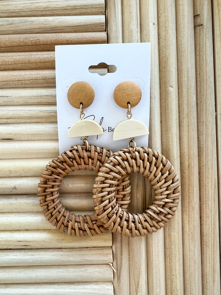 Fame Round Earrings-Earrings-Fame-The Silo Boutique, Women's Fashion Boutique Located in Warren and Grand Forks North Dakota